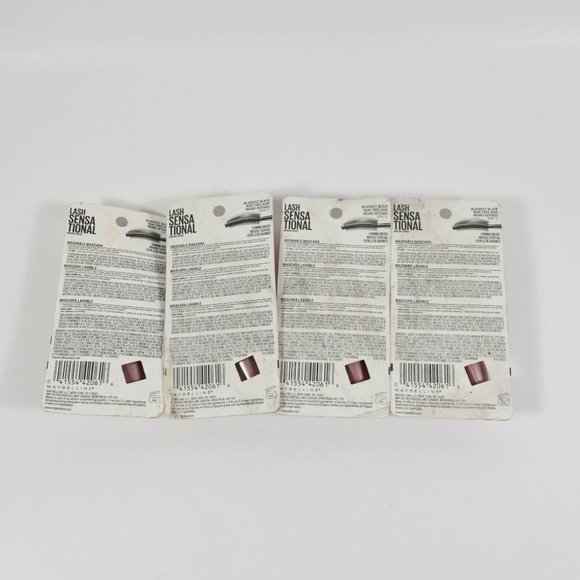 4X Maybelline Lash Sensational Mascara #253 BLACKEST BLACK - Picture 2 of 2